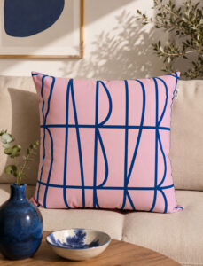 Funda Cojín Rosa y Azul